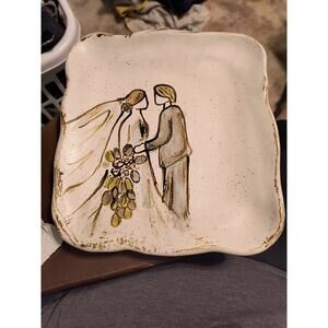 Etta b Pottery Married Couple platter gift